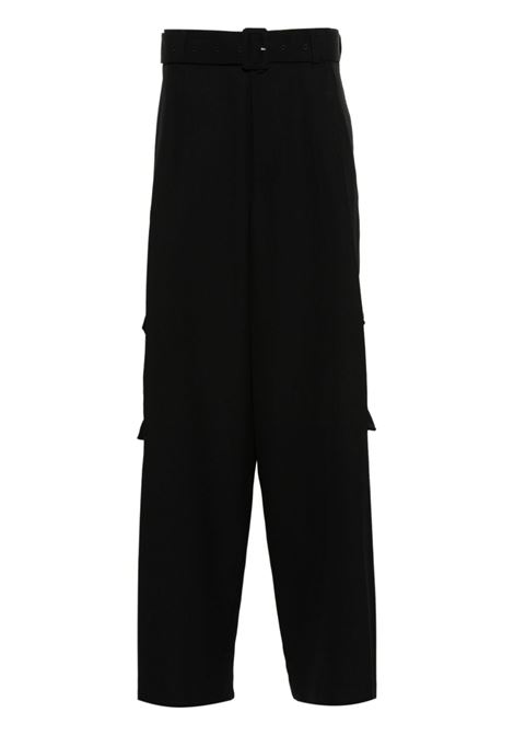 Black wide-leg trousers - men